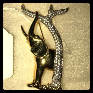 Swarovski Elephant Brooch Vintage